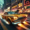 Turbo charged retro New York taxi