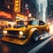 Turbo charged retro New York taxi