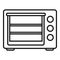 Turbo convection oven icon outline vector. Electric grill stove