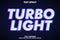 Turbo light text effect concept