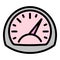 Turbo power gauge icon, outline style