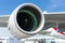 A turbofan engine Rolls-Royce Trent 900 the largest aircraft in the world - Airbus A380.