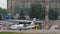 Turboprop plane of UTair taxiing