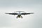 A turboprop small plane makes an approach