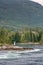 Turbulent dangerous tidal rapids at high tide, Skookumchuck Narrows, BC, Canada.