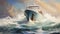 Turbulent Seas: A Captivating Oil Painting Of A Struggling Cruise Ship