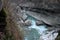 Turbulent stream flows in the Khadzhokhskaya gorge