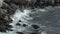 Turbulent water on a rocky coastline