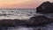 Turbulent water on a rocky coastline