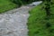 The Turcul river English: Turkish river next to Bran Castle in Romania.