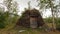 Turf hut of Sami camp in Abisko National Park in Sweden