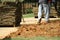 Turf installation on the lawn