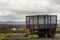 Turf trailer at Bangor Erris Bog in Ireland.
