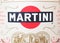 TURIN - AUG 2019: Martini sign on bottle label