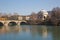 Turin - The bridge Vittorio Emaneule I and church Chiesa della San Madre di Dio