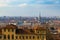 Turin cityscape, Torino, Italy at sunset, panorama with the Mole Antonelliana over the city. Scenic colorful light and dramatic sk