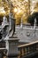 Turin, fountain of the twelve months at sunset