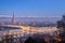 Turin high definition panorama at blue hour with Mole Antonelliana