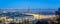 Turin high definition panorama at blue hour with the Mole Antonelliana