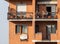 TURIN, ITALY- 03-14-2020: Coronavirus Italy in quarantine and people on balcony with manifesto of hope