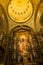 Turin, Italy, 27 June 2019: Interior of the Sanctuary of Mary. Help of Christians of the Faithful in Turin A dome with a dove that