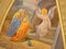 TURIN, ITALY - MARCH 13, 2017: The fresco Women Visit the Empty Tomb in Church Chiesa di Santo Tommaso by C. Secchi