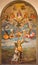 TURIN, ITALY - MARCH 13, 2017: The painting of Archangel Raphael, angels, Virgin Mary and Holy Trinity in Duomo