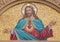 TURIN, ITALY - MARCH 15, 2017: The mosaic of Heart of Jesus on the facade of Chiesa del Sacro Cuore di Gesu