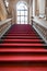 Turin, Italy - Palazzo Barolo staircase. Luxury palace with old baroque interior and red carpet