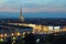 Turin and Mole Antonelliana lighted at dusk