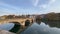 Turin panorama of the river Po at sunset