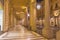 Turin - The porticoes of of Via roma street at dusk