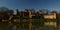 Turin, river Po, view of medieval castle.