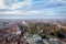 Turin scenic skyline view on Royal Gardens