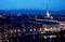 Turin skyline at dusk