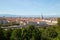 Turin skyline view and Mole Antonelliana tower seen from Cappuccini hill in a summer day in Italy