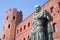 Turin - The statue of Caesar and the The Palatine Gate