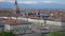 Turin, Torino, aerial skyline panorama with Mole Antonelliana, Monte dei Cappuccini and the Alps in the background