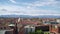 Turin, Torino, aerial timelapse skyline panorama with the Alps in the background. Italy, Piemonte, Turin.