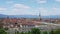 Turin, Torino, aerial timelapse skyline panorama with Mole Antonelliana, Monte dei Cappuccini and the Alps in the background.
