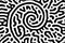 Turing ornament halftone puzzle pattern. retro grunge