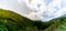Turistic mountainous terrain. Small Kavkaz mountains. Wide panorama mountain picture