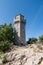 Turists visit the `Torre del Montale `, one of the three towers in San Marino`s Mount Titano