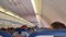 Turkey, Adana - 08.09.2023 - Footage of the cabin crew member of the Adana, Moscow international flight of Aeroflot airlines