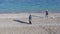 Turkey, Antalya, March 2016 Fishermen catch fish on a fishing rod on the beach