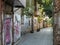 Turkey - Antalya - Old Town Cobble Paved Street Scene