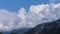 Turkey Babadag mountain on the background of clouds and sky