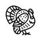 turkey bird autumn season line icon vector illustration