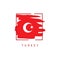 Turkey Brush Logo Vector Design Illustration