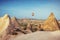 Turkey Cappadocia beautiful balloons flight stone landscape